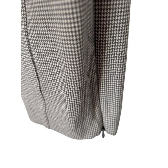 Loft Pants Womens Size 10 Grey White Herringbone Ankle Zip Tapered Leg Career - Picture 7 of 14